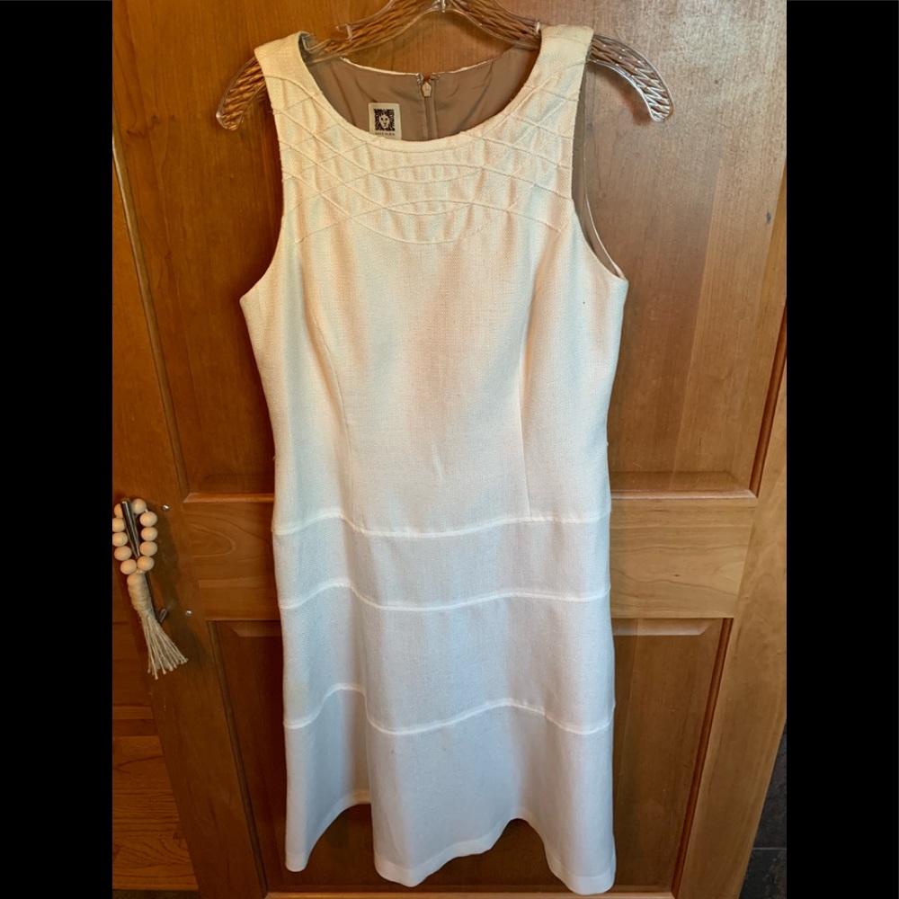 Anne Klein white linen dress
